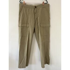 Tommy Bahama Men's Island‎ Soft Cotton Linen Blend Taupe Cargo Pants Size 34x28